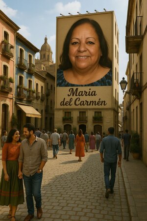 Cenas festivas em Maria Del Carmen